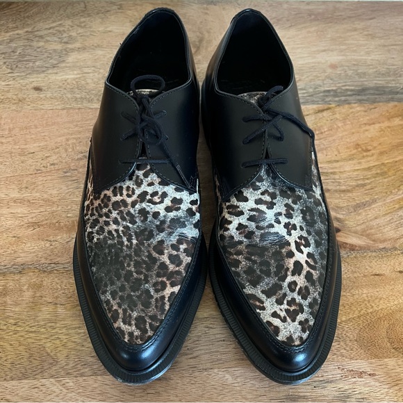 Dr. Martens Arien 3 hole Leopard Leather Creepers Oxfords AW004 Lace Up Size 11 - Picture 1 of 14